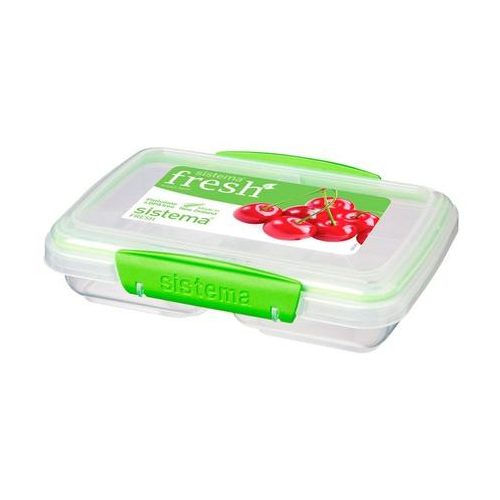 Контейнер Fresh двойной (350 мл), 17.5х11.5х4.2 см, зеленый 951517 Sistema
