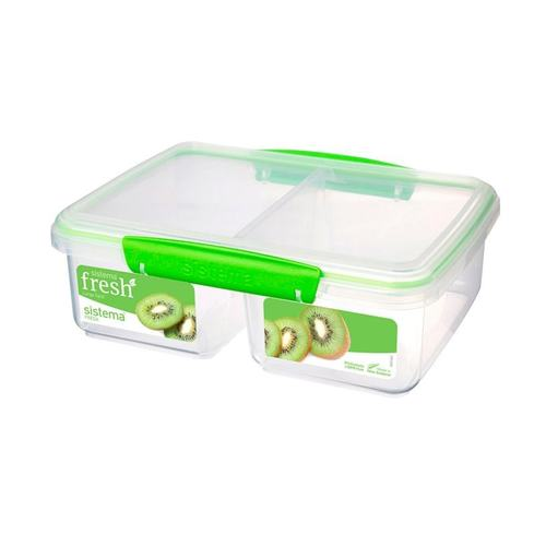 Контейнер Fresh двойной (2 л), 23.5х17х9 см, зеленый 951720 Sistema