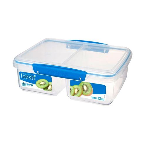 Контейнер Fresh двойной (2 л), 23.5х17х9 см, голубой 921720 Sistema