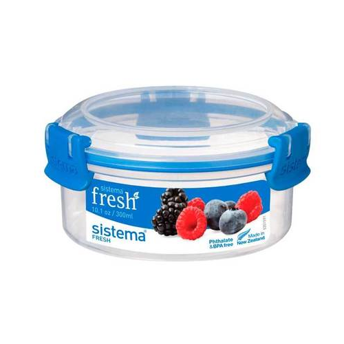 Контейнер круглый Fresh (300 мл), голубой 921303 Sistema