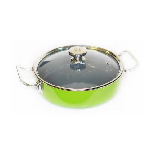 Сотейник Enameled Steel (1.8 л), 16 см, со стеклянной крышкой 12216G/12161 SKK