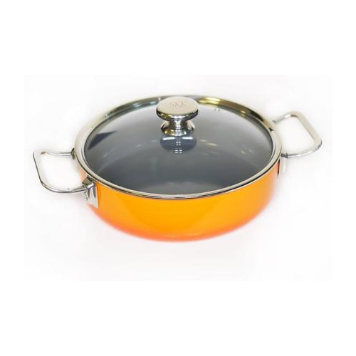 Сотейник Enameled Steel (3.4 л), 24 см, со стеклянной крышкой 12124O/11241 SKK