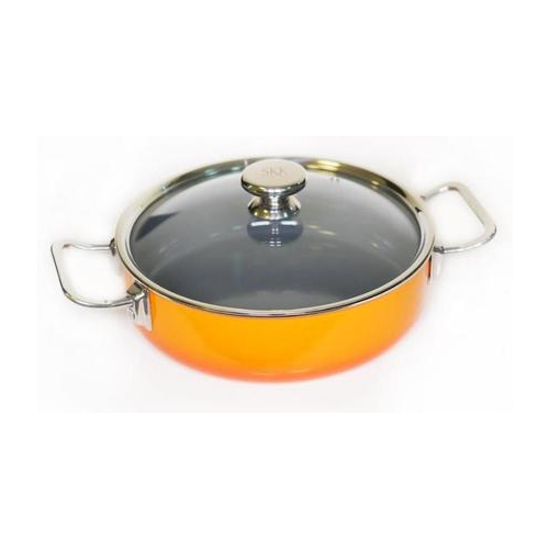 Сотейник Enameled Steel (1.8 л), 16 см, со стеклянной крышкой 12216O/12162 SKK