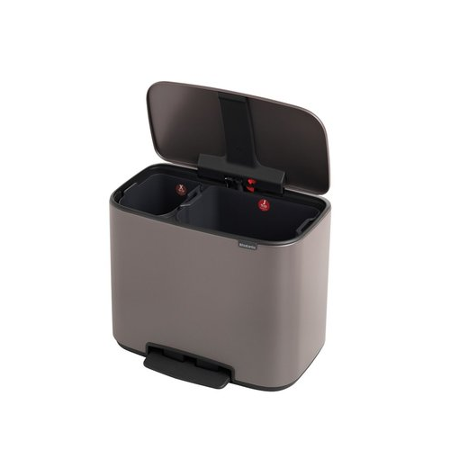 Мусорный бак Bo с педалью (11 л + 23 л), Платиновый 121203 Brabantia