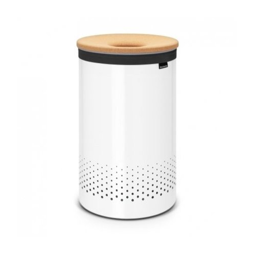 Бак для белья с пробковой крышкой (60 л), белый 104404 Brabantia