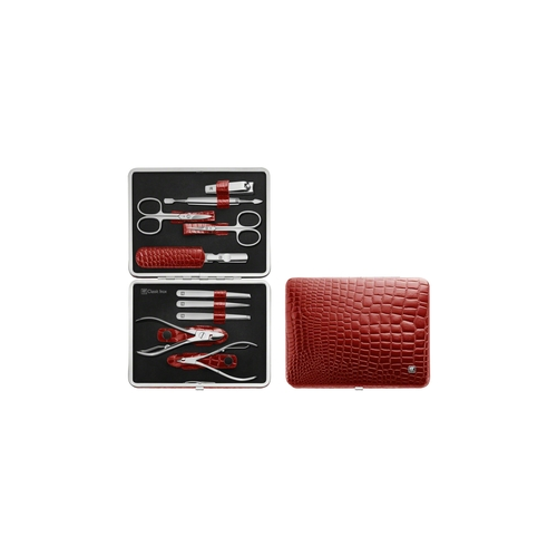 Маникюрный набор Manicure Twinox, Inox, 10 пр., красный, отделка "крокодил" 97654-003 Zwilling