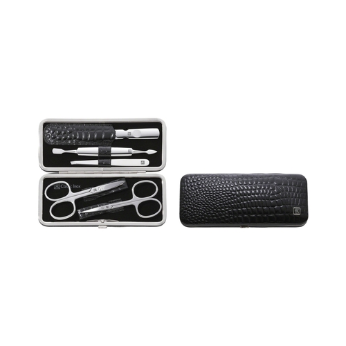 Маникюрный набор Manicure Twinox, Inox, 5 пр., черный, отделка "крокодил" 97507-004 Zwilling