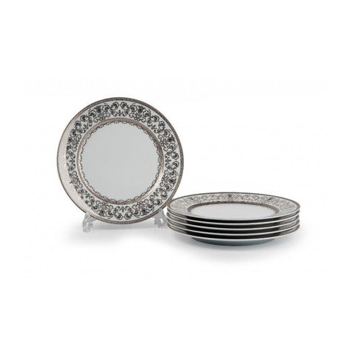 Набор тарелок Mimosa Prague Platine, 27 см, 6 шт. 539116 1647 Tunisie Porcelaine
