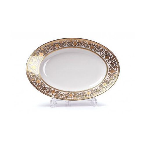 Блюдо овальное Mimosa Ramses Or, 35 см 531235 0632 Tunisie Porcelaine