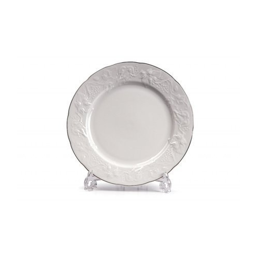 Тарелка десертная Vendange Filet Platine, 21 см 690121 0019 Tunisie Porcelaine
