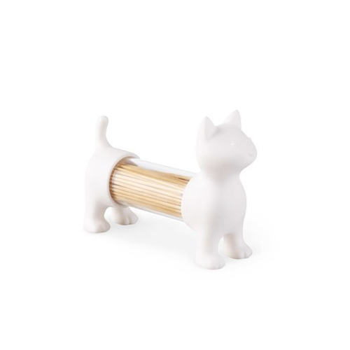 Емкость для соли, перца или зубочисток Cat, 12х4х8 см, белая 27153 Balvi
