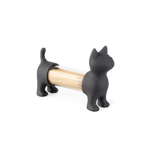 Емкость для соли, перца или зубочисток Cat, 12х4х8 см, серая 27154 Balvi