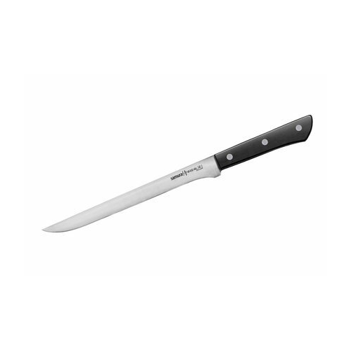 Нож кухонный филейный Harakiri, 21.8 см, черный SHR-0048B/K Samura