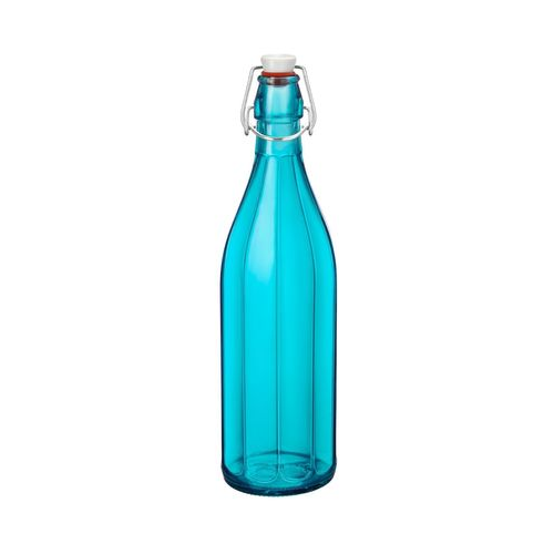 Бутылка стеклянная с зажимом Oxford (1 л), голубая 390850MBA321588 Bormioli Rocco