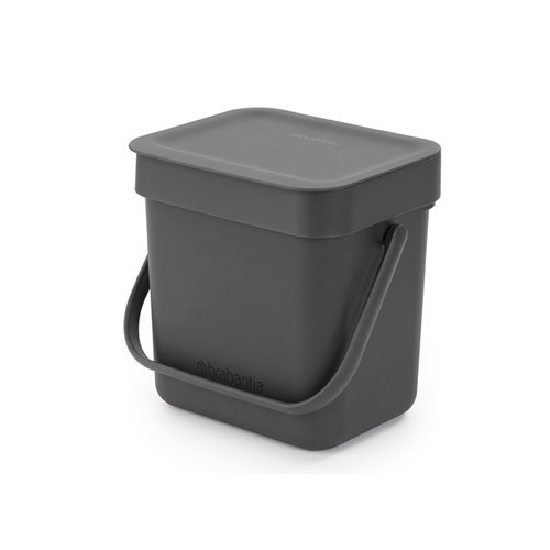 Ведро для мусора Sort&Go (3 л), серое 209888 Brabantia