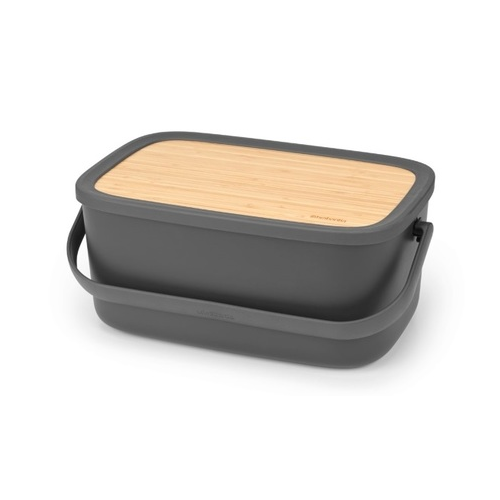Хлебница Nic, 39.5х25.5х16.3 см, темно-серая 128264 Brabantia