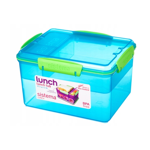 Контейнер двухуровневый с разделителями Lunch (2.3 л), 19.7х15.8х11.5 см 41665 Sistema
