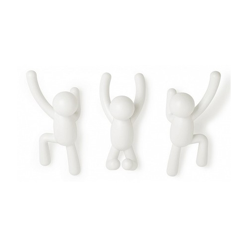 Вешалки-крючки Buddy, 3 шт., белые 318165-660 Umbra