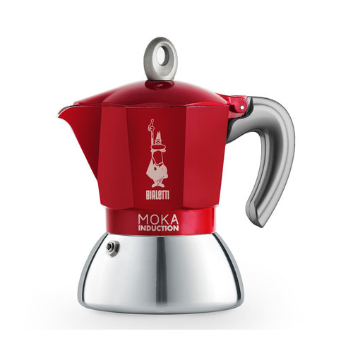 Гейзерная кофеварка Moka Induction, на 2 чашки, красная 0006942/NP Bialetti