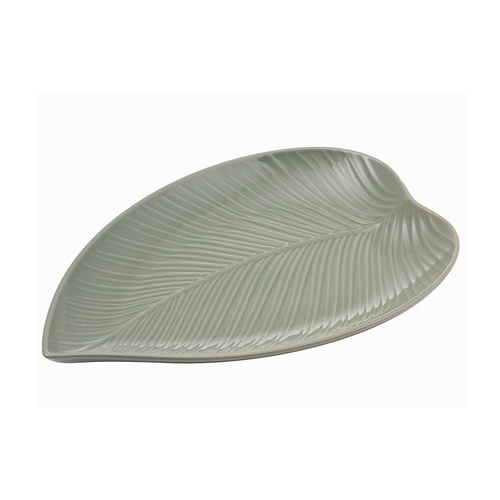 Блюдо сервировочное In The Forest Leaf, 38х26 см, серо-зеленое 2002.223 Mason Cash