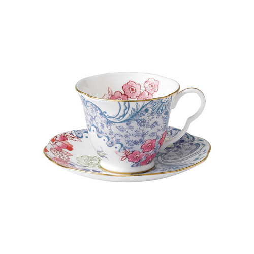 Чашка чайная с блюдцем Бабочки и цветы (180 мл) WGW-5C107800047 Wedgwood