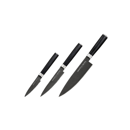 Набор ножей Mo-V Stonewash, 3 пр. в подарочной коробке SM-0220B/K Samura