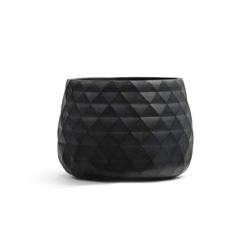 Кашпо Ergo Diamond Низкая чаша, 37х52 см, антрацит 41.1020-0036-BLCK-52 Treez