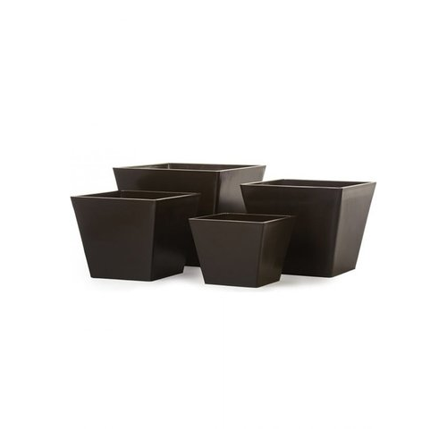 Кашпо Japonica Hikari A-line Square, 34х41 см, темный шоколад матовый лак 41.216-07-007-CHD-41 Treez