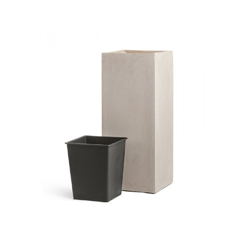 Кашпо Effectory Beton Высокий куб, 60х31х31 см, белый песок 41.3317-02-010-BE-60 Treez