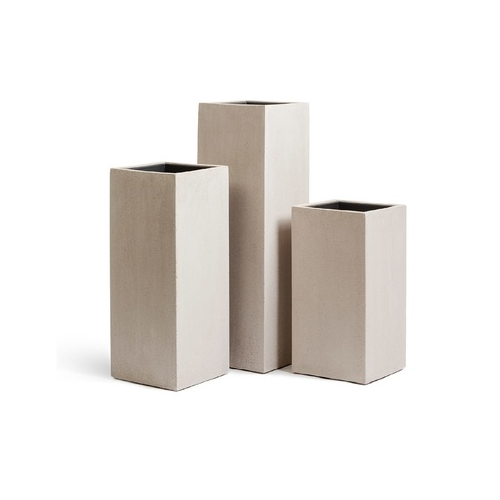 Кашпо Effectory Beton Высокий куб, 97х31х31 см, белый песок 41.3317-02-010-BE-97 Treez