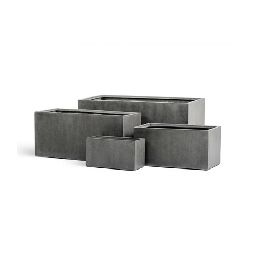 Кашпо Effectory Beton Низкий прямоугольник, 45х100х45 см, темно-серый бетон 41.3319-02-019-GR-100 Treez