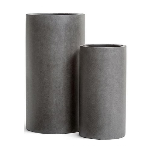 Кашпо Effectory Beton Высокий цилиндр, 80х41 см, темно-серый бетон 41.3320-02-029-GR-80 Treez