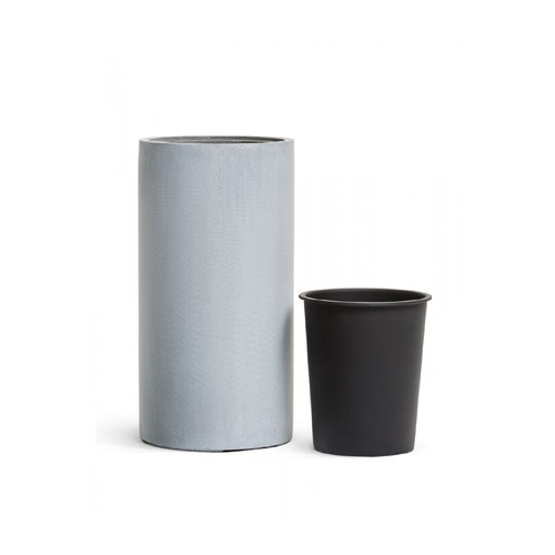 Кашпо Effectory Beton Высокий цилиндр, 80х41 см, серый ледник 41.3320-02-029-LG-80 Treez