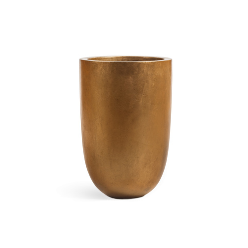 Кашпо Effectory Metal Высокий Конус-чаша, 55х36 см, сусальное золото 41.3317-04-015-GLD-55 Treez