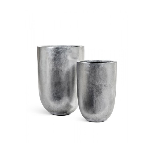 Кашпо Effectory Metal Высокий Конус-чаша, 67х46 см, серебро 41.3317-04-015-SLV-67 Treez