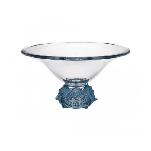 Фруктовница на ножке Frost, 35 см, голубая 40378 Crystalite Bohemia