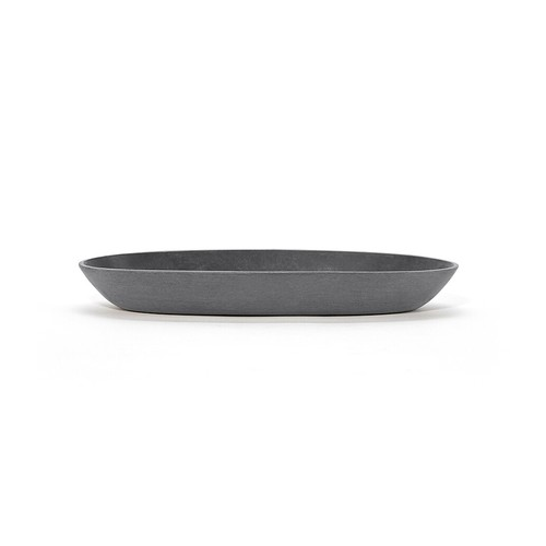 Поддон овальный, 25.6х11.7х3 см, серый 74.044.30G ECOPOTS