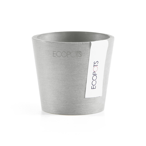 Кашпо Amsterdam, 8х7 см, светло-серое 74.009.08S ECOPOTS