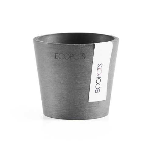 Кашпо Amsterdam, 8х7 см, серое 74.009.08G ECOPOTS