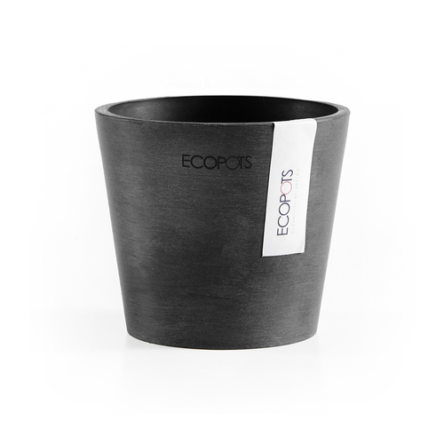 Кашпо Amsterdam, 10.5х9 см, антрацит 74.009.10A ECOPOTS