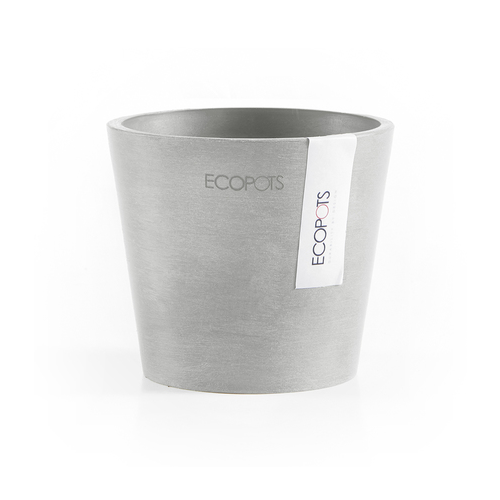 Кашпо Amsterdam, 10.5х9 см, светло-серое 74.009.10S ECOPOTS