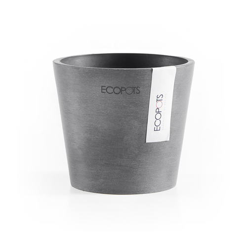 Кашпо Amsterdam, 10.5х9 см, серое 74.009.10G ECOPOTS