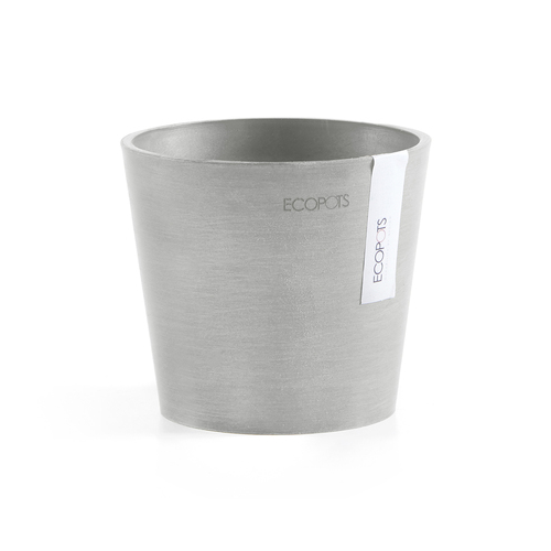 Кашпо Amsterdam, 13х11.5 см, светло-серое 74.009.13S ECOPOTS