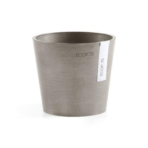 Кашпо Amsterdam, 13х11.5 см, серо-коричневое 74.009.13T ECOPOTS