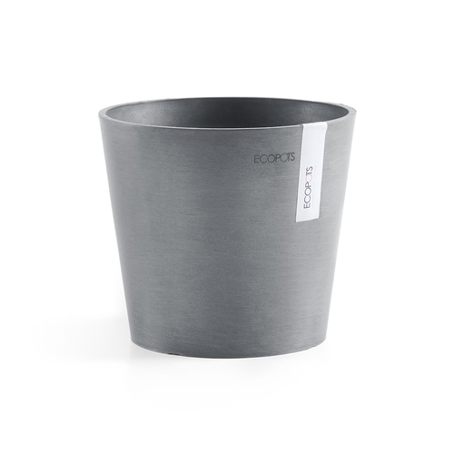 Кашпо Amsterdam, 17х15 см, серо-голубое 74.009.17B ECOPOTS