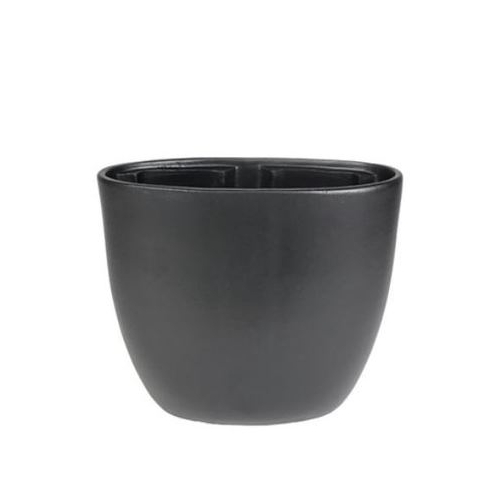 Кашпо керамическое Cresta, 19х15х25 см, черное 163580 Ter Steege