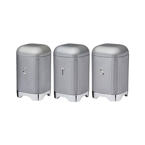Набор емкостей для хранения Lovello Retro Textured Grey, 3 шт. LOVTCSSETGRY Kitchen Craft