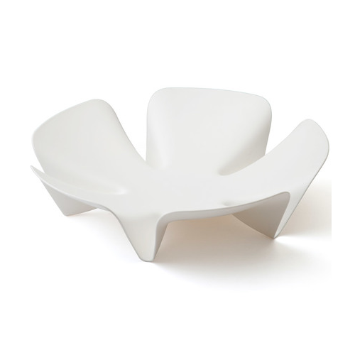 Ваза для фруктов Flower, 30 см, белая QL10041-WH Qualy