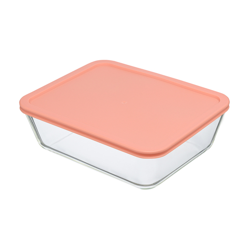 Контейнер для еды стеклянный (2600 мл), розовый JV2600RC Smart Solutions
