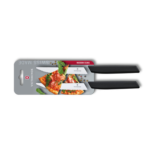 Набор ножей для стейка и пиццы Swiss Modern Extension, 12 см, 2 шт., черный 6.9003.12WB Victorinox